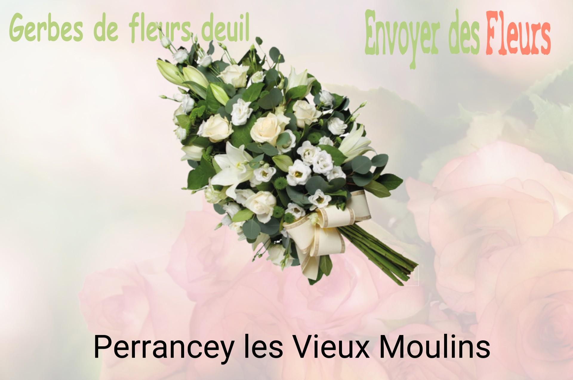 Gerbe de fleurs de deuil livrée à Perrancey-les-Vieux-Moulins